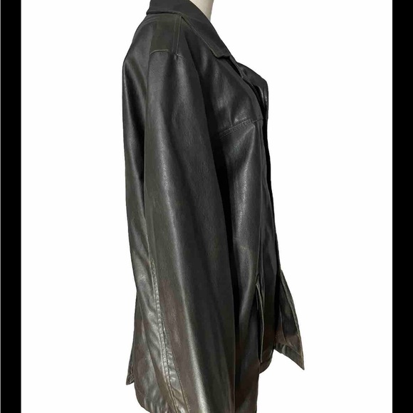 Whispering Smith Men’s Large Brown Button Up Jacket, Pockets Side Pockets, - Picture 13 of 14